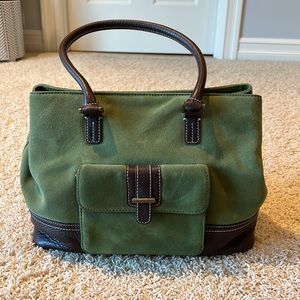 NWOT - RARE Vintage Eddie Bauer Leather Suede Purse